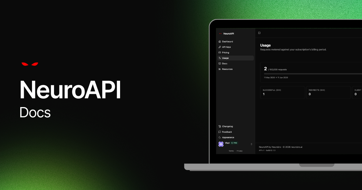 Quickstart - NeuroAPI Docs